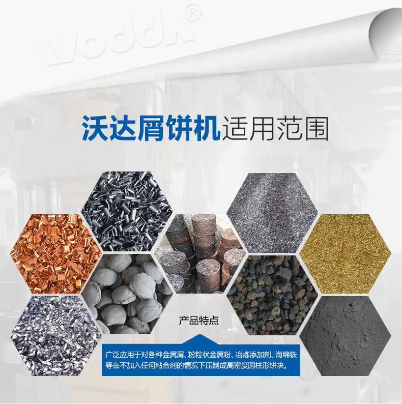 315噸液壓(ya)屑餅機技術(shù)參數