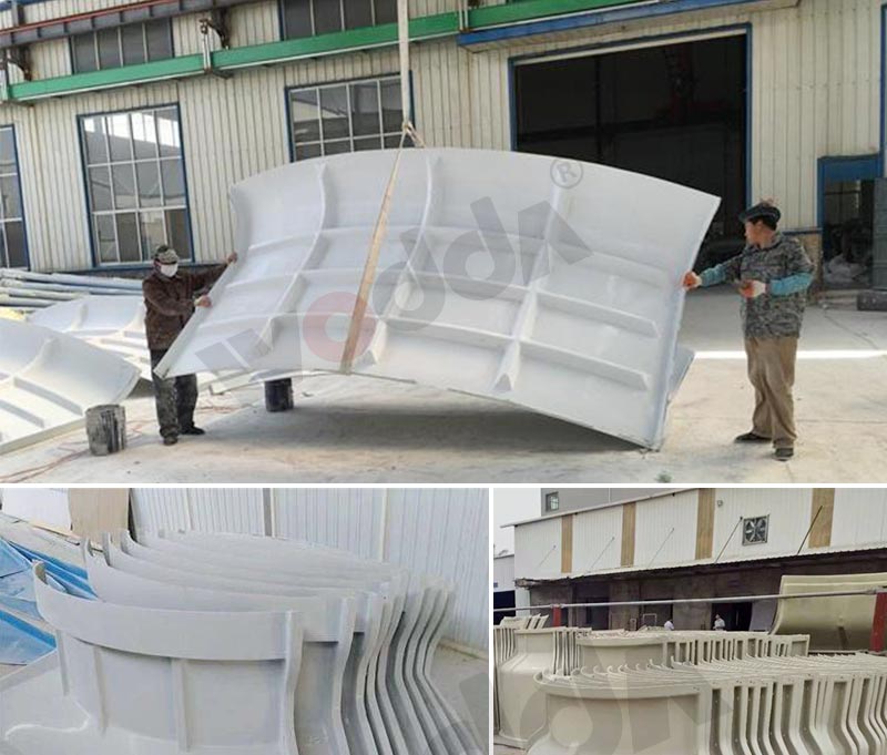 玻璃鋼模壓(yā)冷卻塔外殼 玻(bō)璃鋼模壓冷卻(què)塔外殼